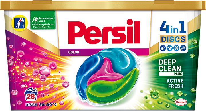 Капсули для прання Persil Discs Колор 28 шт (9000101372991) - зображення 1