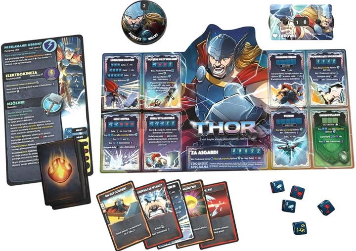 Gra planszowa Lucky Duck Games Dice Throne Marvel Box 1 Scarlet Witch Thor Loki Spider - Man (0691835194639) - obraz 5