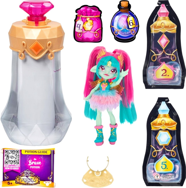 Lalka Magic Mixies Pixlings Amber Smoczyca Turkusowa 16 cm (0630996148778) - obraz 4
