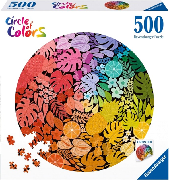 Puzzle Ravensburger Circle of Colors Tropiki 500 elementow (4005555008217) - obraz 1