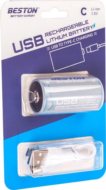 Акумулятор Beston C 1.5V 2300mah Li-ion (CLC-23) (AA620296) - зображення 4