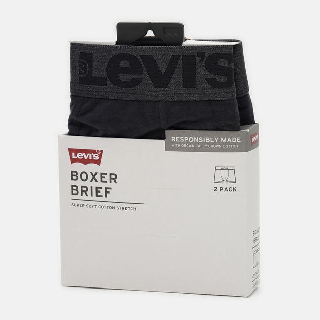 Zestaw majtek męskich typu bokserki Levi's 701203923-002 L 2 szt Czarny (8720245183826) - obraz 9
