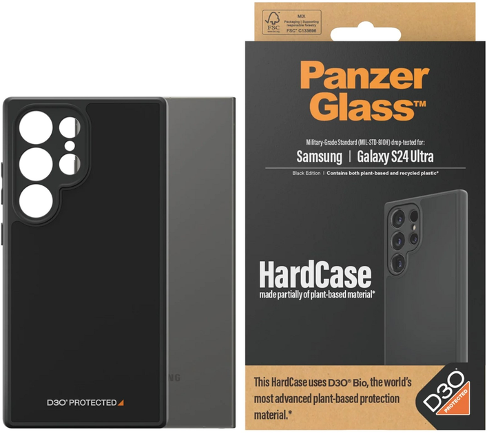 Чохол Panzer Glass HardCase with D3O для Samsung Galaxy S24 Ultra Black (5711724012181) - зображення 3