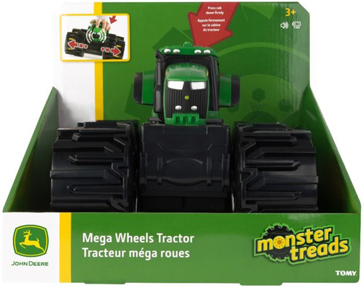 Іграшка Трактор Tomy John Deere Monster Treads зі світловими та звуковими ефектами (0036881466567) - зображення 3