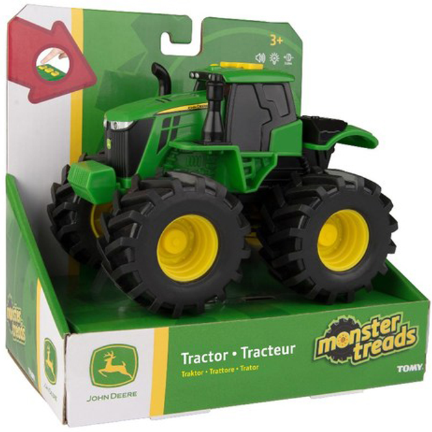 Zabawkowy Traktor Tomy John Deere Monster Treads z efektami świetlnymi i dźwiękowymi (0036881466567) - obraz 2