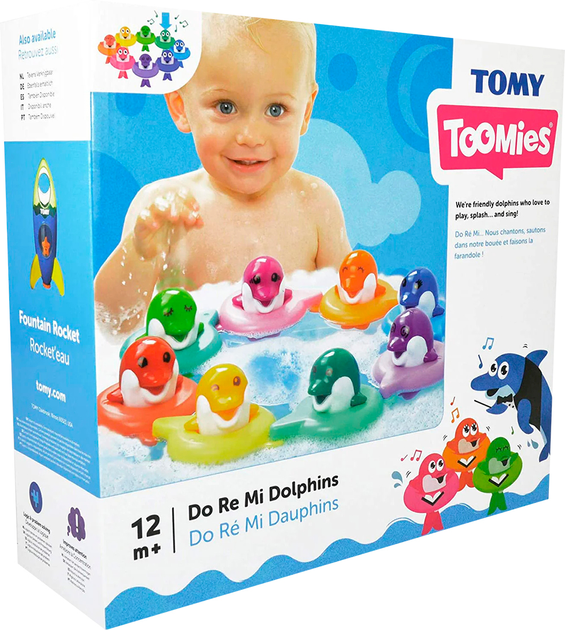 Zestaw zabawek do kąpieli Toomies Śpiewające delfiny (5011666065284) - obraz 1