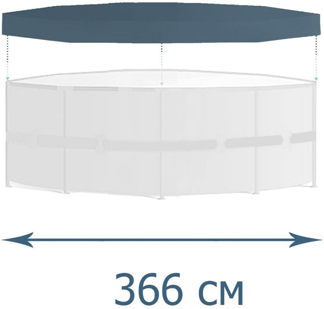 Чохол Intex для каркасного круглого басейну Intex діаметр 366 см (6941057420318) - зображення 2