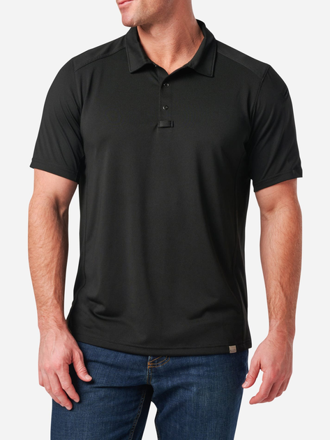 Тактична футболка чоловіча 5.11 Tactical Paramount Chest Polo 41298-019 XL [019] Black (888579740516) - зображення 1