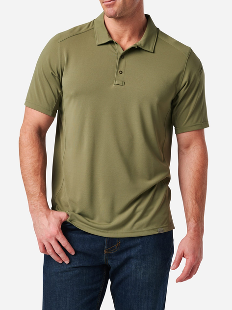 Тактична футболка чоловіча 5.11 Tactical Paramount Chest Polo 41298-837 S [837] Tank Green (888579740738) - зображення 1