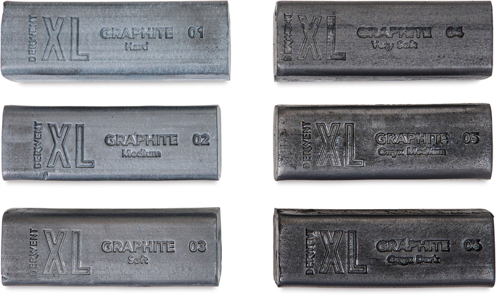 Набір графітових блоків Derwent Graphite XL Blocks 6 шт (5028252637046) - зображення 3