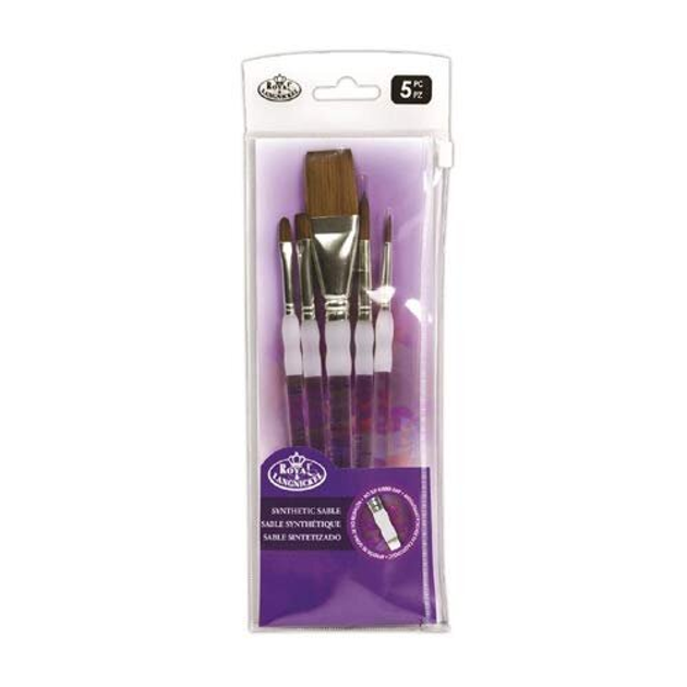 Zestaw pędzli Royal & Langnickel Artist paint brush synthetic sable 5 szt (0090672360038) - obraz 1