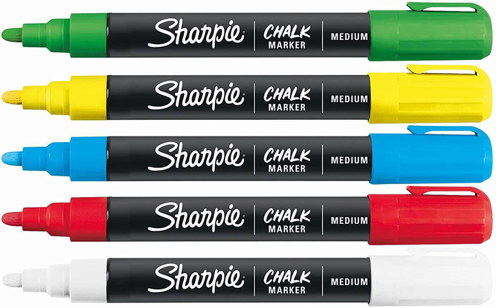 Набір маркерів Sharpie Chalk Medium 5 шт (3026981577338) - зображення 2