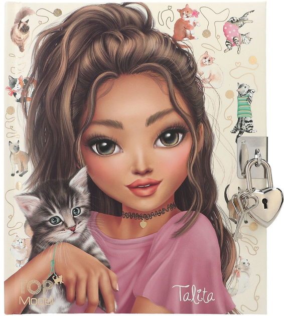 Pamiętnik Depesche Top Model Kitty z zamkiem w kształcie serca (4010070676735) - obraz 2