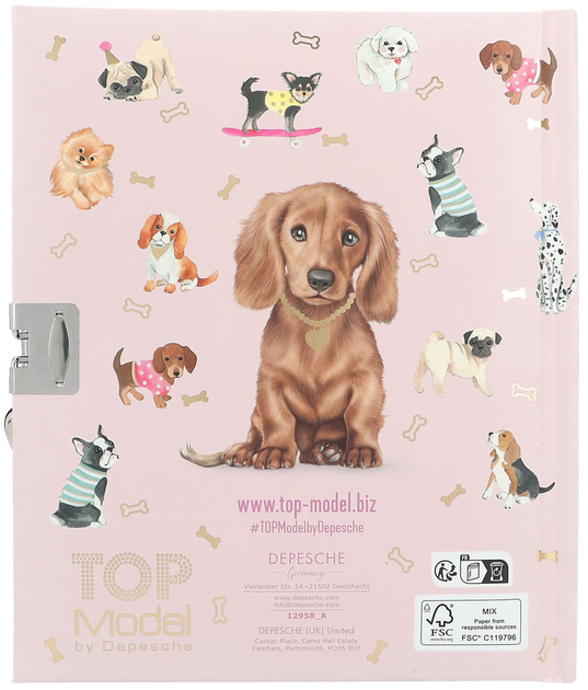 Pamiętnik Depesche Top Model Doggy z zamkiem w kształcie serca (4010070676742) - obraz 7