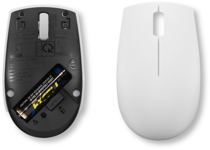 Mysz Lenovo 300 Wireless Cloud Grey (GY51L15677) - obraz 6