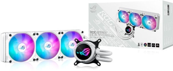 Chłodzenie wodne ASUS ROG Strix LC III 360 ARGB White (90RC00T2-M0UAY0) - obraz 7