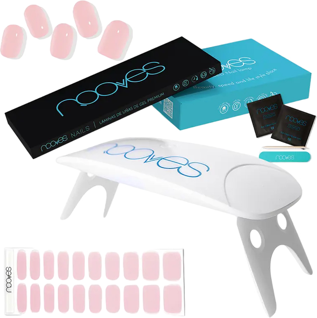 Лампа для нігтів Nooves + Manicure Set Nooves Premium Pink 5 шт (8436613950838) - зображення 1