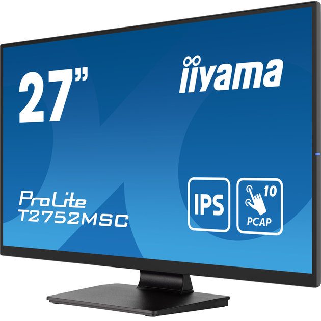 Монитор 27" IIYAMA ProLite T2752MSC-B1 IPS безрамочный/сенсорный экран Черный - изображение 2