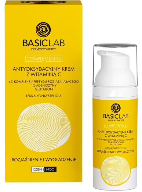 Крем для обличчя BasicLab антиоксидантный, осветляющий, разглаживающий 50 мл (5904639173683) - зображення 1