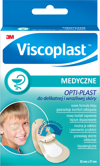 Plastry na oczy 3M Viscoplast Opti-Plast do delikatnej i wrażliwej skóry 5 szt (4054596751637) - obraz 1