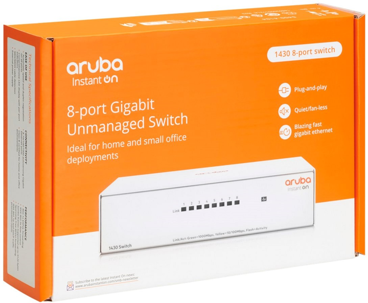 Przełącznik HP Enterprise Aruba Instant ON 1430 8G Switch (R8R45A) - obraz 4