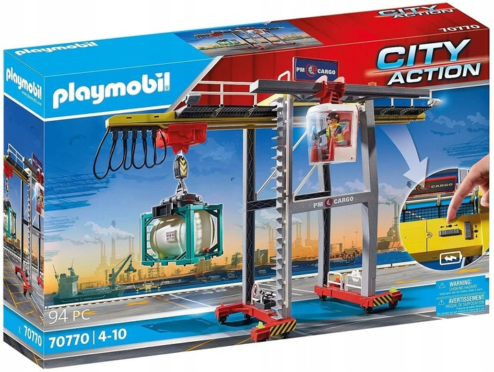 Конструктор Playmobil City Action Мостовий кран з контейнерами (4008789707703) - зображення 1