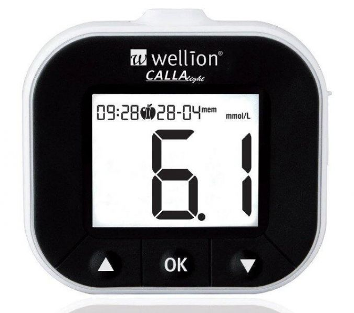 Глюкометр Wellion Calla Light система для виміру рівня цукру в крові безкодова (набор) White - зображення 1