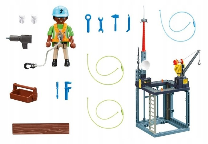 Klocki Playmobil City Action Starter Pack Plac budowy z wciągarką linową (4008789708168) - obraz 2