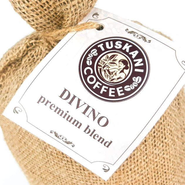 Кава в зернах Tuskani DIVINO 60% арабіка 40% робуста 1 кг - Фото 2 Кава в зернах Tuskani DIVINO 60% арабіка 40% робуста 1 кг - зображення 2