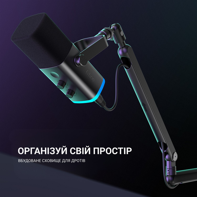 Мікрофон динамічний Fifine TAM8 USB/XLR Black - зображення 10