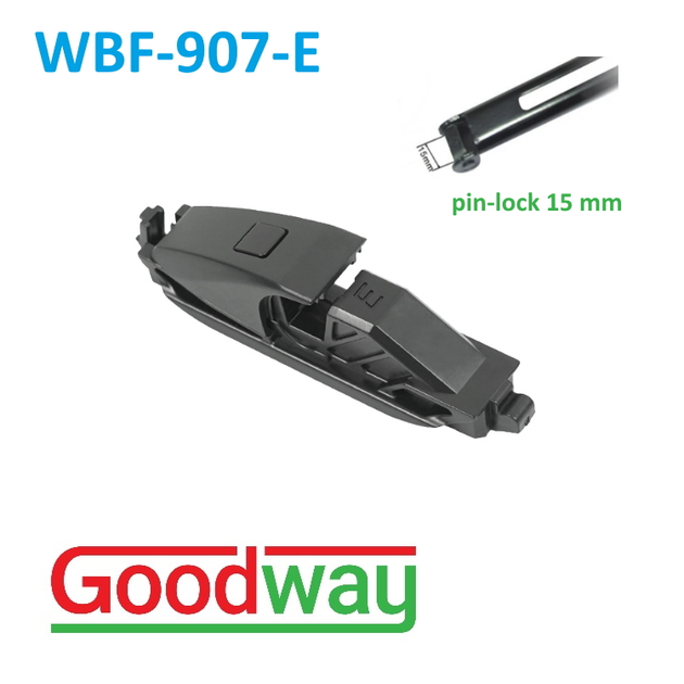 Адаптер щітки склоочисника GoodWay для щіток серії WBF-907, кріплення Pin-lock 15 мм, Audi A3, A4 (WBF-907-E) - Фото 2 Адаптер щітки склоочисника GoodWay для щіток серії WBF-907, кріплення Pin-lock 15 мм, Audi A3, A4 (WBF-907-E) - зображення 2