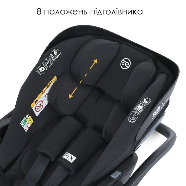 Детское автокресло El Camino i-FIX 0-13кг ME 1110 Royal Dark Gray - изображение 2