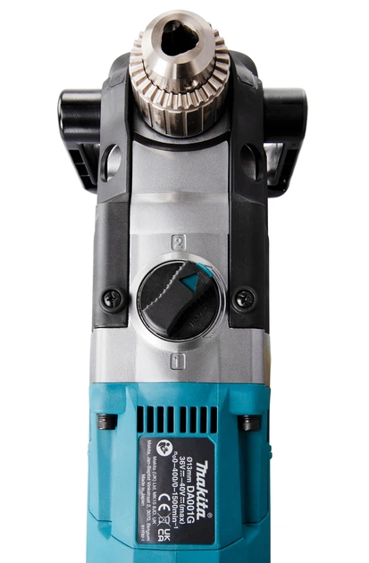 Дриль кутовий акумуляторний Makita DA001GM101 (1.5-13 мм, 0-400/1500 об/хв, 136 Нм, BL, XGT) - Фото 5 Дриль кутовий акумуляторний Makita DA001GM101 (1.5-13 мм, 0-400/1500 об/хв, 136 Нм, BL, XGT) - зображення 5