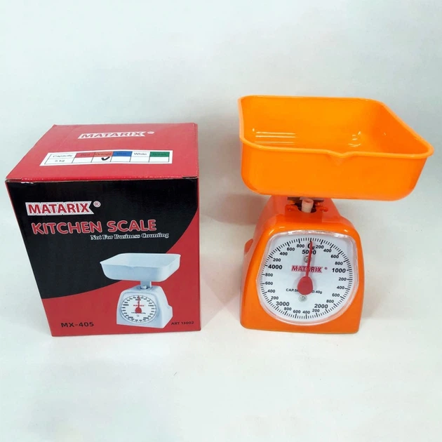 Весы кухонные MATARIX MX-405 orange механические 5 кг - изображение 4