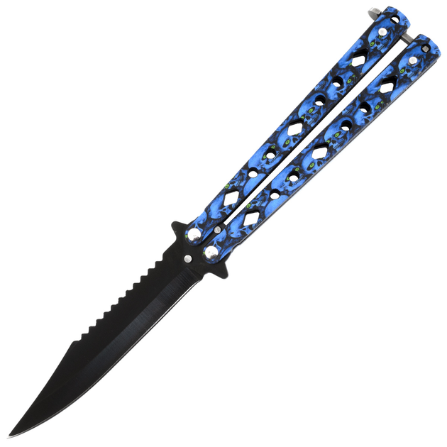 Нож Складной Бабочка Балисонг K20B Голубой - изображение 1
