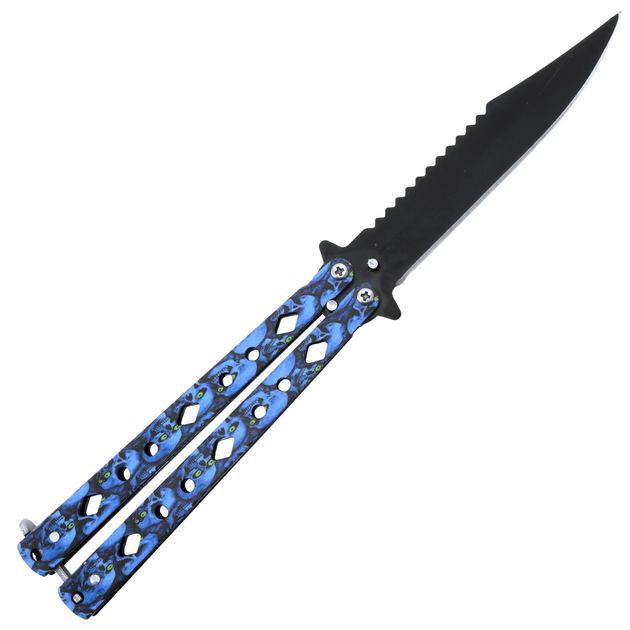 Нож Складной Бабочка Балисонг K20B Голубой - изображение 2