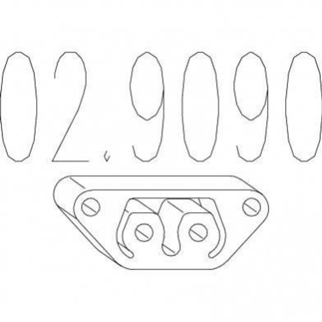 Кріплення вихлопної системи MTS 02.9090 Renault Trafic, Espace, Master; Fiat Tipo 5983764, 7700686449 - зображення 1