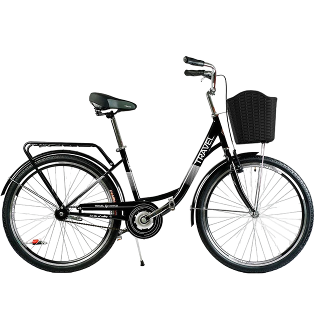 Велосипед городской Corso Travel 26" рама 16.5" черный TR-6391 - изображение 6