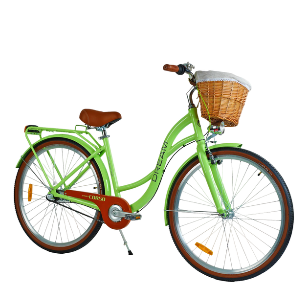 Велосипед городской Corso Dream 28" алюминиевая рама 18" зеленый с фарой DM-28093 - изображение 3