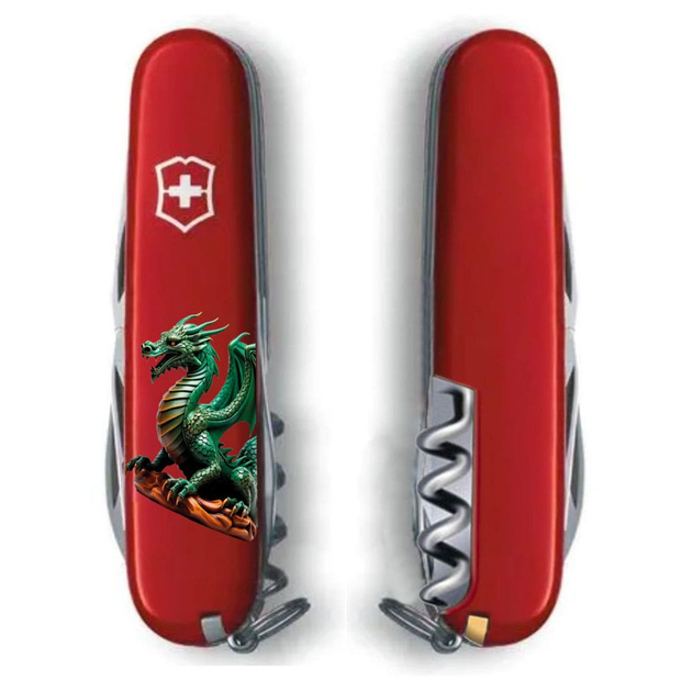 Ніж Victorinox Spartan Zodiac 91 мм Зелений дракон на дереві (1.3603_Z3350u) - зображення 1