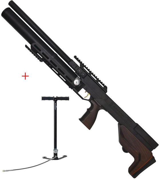 Пневматическая винтовка (PCP) ZBROIA Sapsan TAC 550/300 (кал. 4,5 мм, коричневый)+Насос Borner для PCP - изображение 1