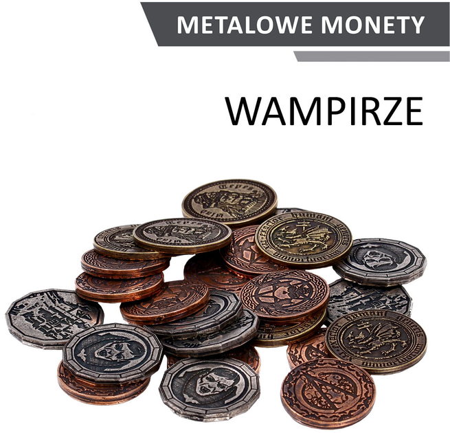 Набір металевих монет Drawlab Entertainment Вампір 24 шт (0740120937274) - зображення 1