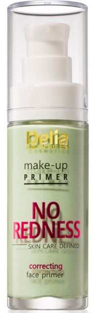 База під макіяж Delia Cosmetics Make-Up Primer No Redness Skin Care Defined коригуюча 30 мл (5901350476567) - зображення 1