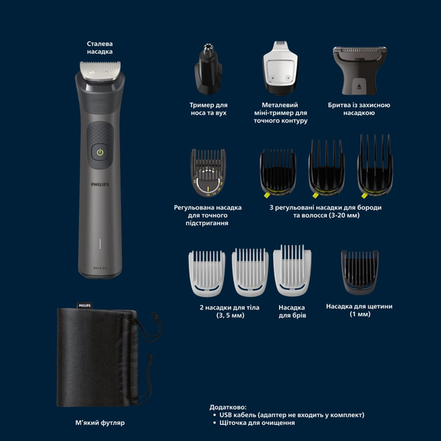 Універсальний тример PHILIPS MG7925/15 серії 7000 (13-в-1) - зображення 2