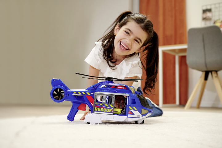 Funkcjonalny helikopter Dickie Toys Rescue Service z wyciągarką z efektami dźwiękowymi i świetlnymi 36 cm (203307002) - obraz 13