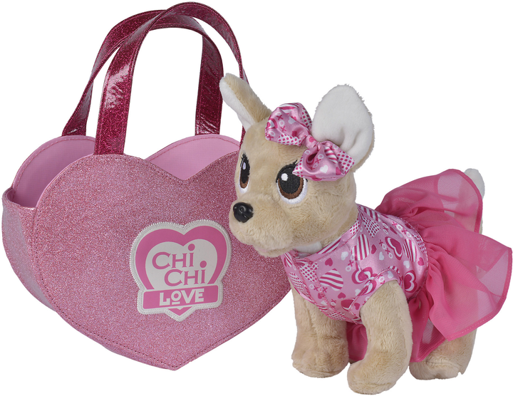 Piesek Simba Chi Chi Love Pink Heart z torebką 20 cm (105890055) - obraz 1