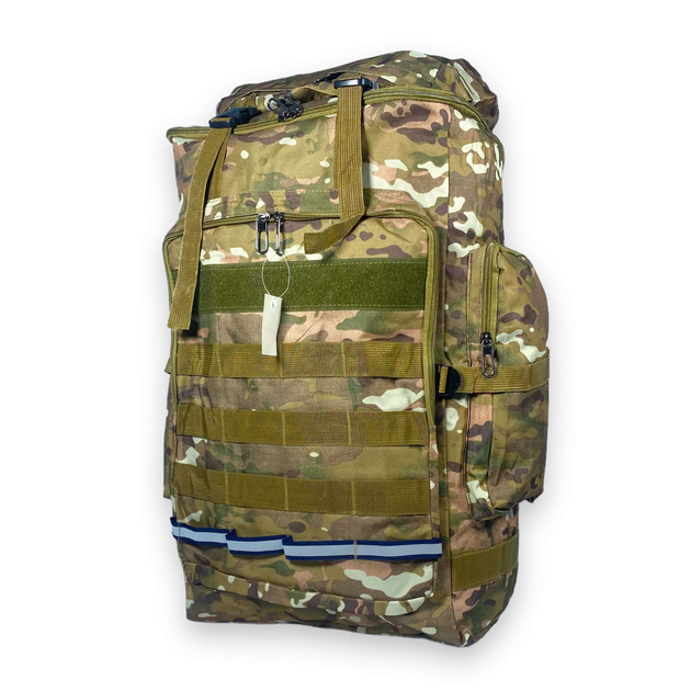 Тактичний рюкзак 50 л, одно відділення на блискавці, додаткові кишені, розмір: 70*35*20 см, камуфляж - зображення 1