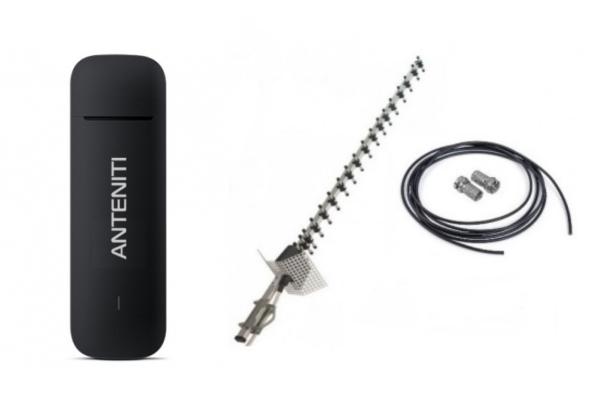 4G інтернет комплект 4G USB модем Anteniti E3372 + 4G антена стріла 21 дБ з кабелем та перехідником - зображення 2