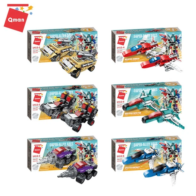Конструктор Qman 1412 Трансформер 6в1, 498 деталей, набор 6 шт. - изображение 4