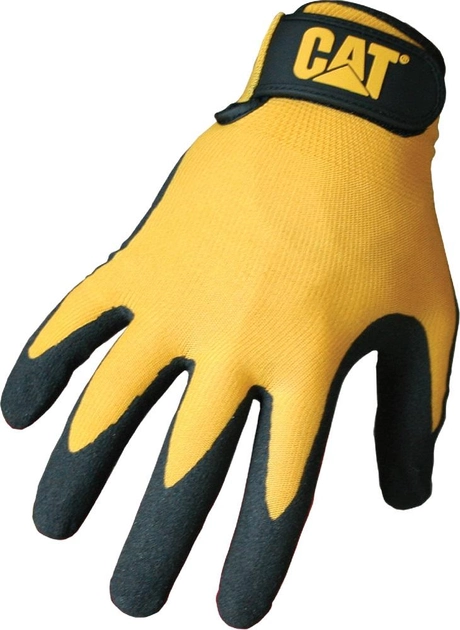 Захисні рукавички CAT YLW з нітриловим покриттям долонь M жовто-чорні (4895171750399) - зображення 1